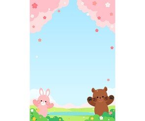 동물 숲속 배경