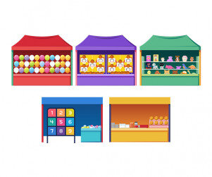 야시장 가게 모음