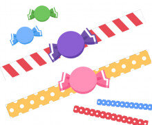 사탕 띠지 라벨