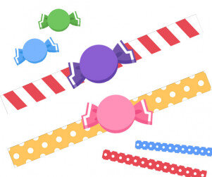 사탕 띠지 라벨