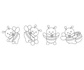 꿀벌 색칠 모음