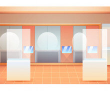 박물관 배경(전시품 없음)