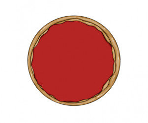 소스 바른 도우