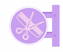 미용실 사이드 간판