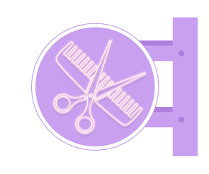 미용실 사이드 간판