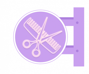 미용실 사이드 간판