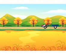가을 논밭 배경