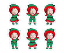 산타 요정 합성이미지(초록)