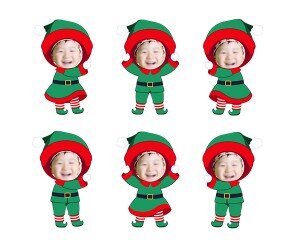 산타 요정 합성이미지(초록)