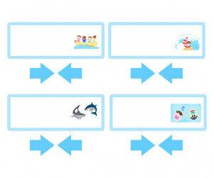 워터파크 놀이 안내판(문구없음)
