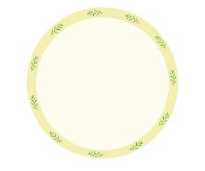 봄나물 원형 라벨