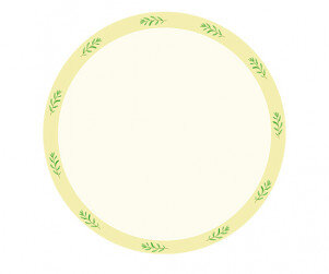 봄나물 원형 라벨