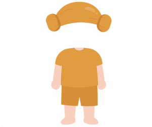 찜질하는 아이 합성이미지