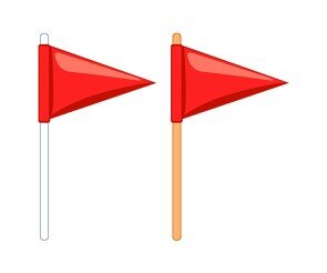 삼각 깃발(빨강)