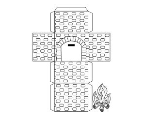 [색칠용]화덕 만들기