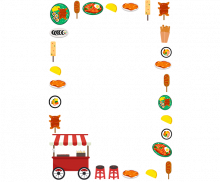 분식 테두리 배경