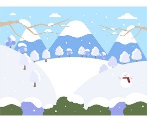 겨울 언덕 배경