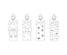 겨울 초 색칠 모음