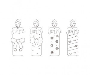 겨울 초 색칠 모음