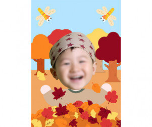 가을 낙엽 합성 표지