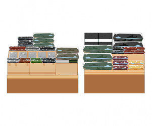 건어물 가게 선반