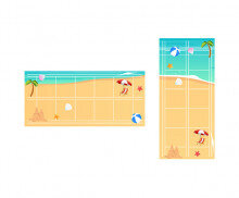 해변가에 왔어요 원고지 레터링(문구없음)