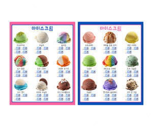 아이스크림 가게 메뉴판(지폐)
