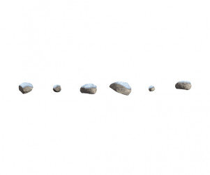 눈 쌓인 징검다리