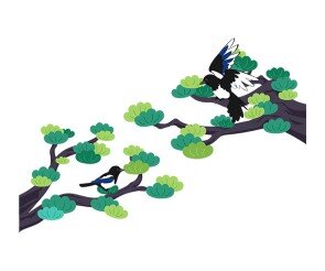 나뭇가지와 까치