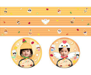 복날 띠지 합성 라벨