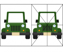 지프차 그림 퍼즐 맞추기