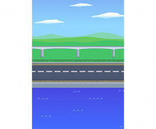 도로 배경 세로(자동차 없는)