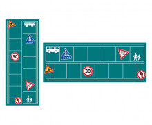 다양한 교통 표지판 원고지 레터링(문구없음)