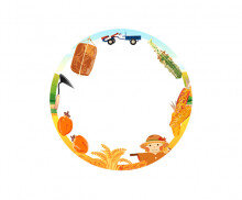 가을 농촌 라벨