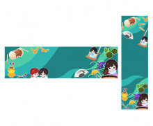 단오날 여름을 맞이해요 가로 세로 배너 (문구없음)