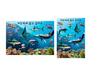 바닷속에 살고 있어요