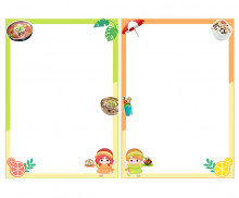 여름 음식 가게 테두리