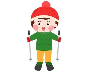 스키 타는 남아