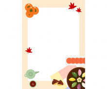 한가위 음식 배경