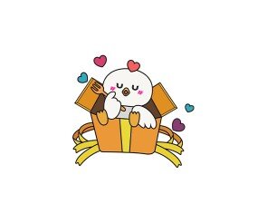 선물 상자 속 닭