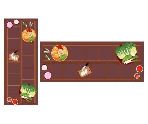 다양한 김장 재료들 원고지 레터링(문구없음)