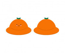 감귤 벙거지 모자