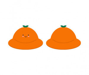 감귤 벙거지 모자