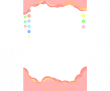 분홍 구름 테두리