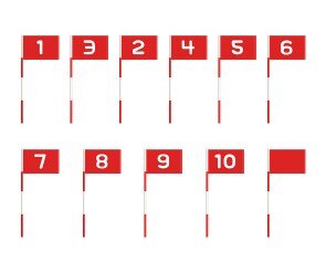 사각 깃발(빨강)