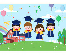 졸업식 아이들 배경