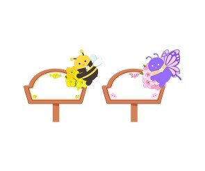 꿀벌, 나비 이름표