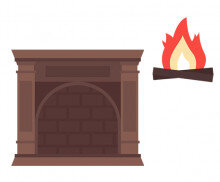 [개별도안]벽난로와 양말 꾸미기