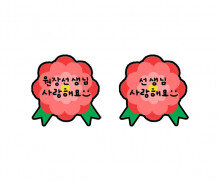 원장선생님,선생님 사랑해요 카네이션 토퍼