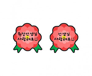 원장선생님,선생님 사랑해요 카네이션 토퍼